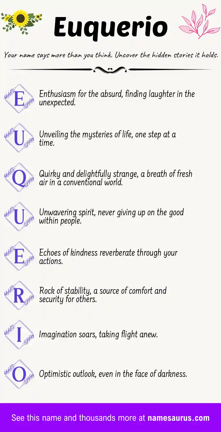 Acrostic poem about Euquerio.
