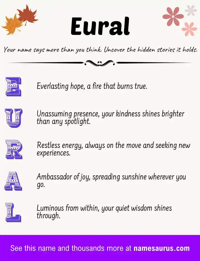 Acrostic poem about Eural.