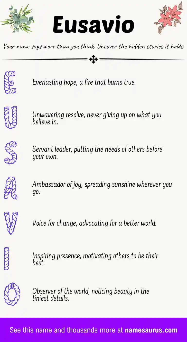 Acrostic poem about Eusavio.