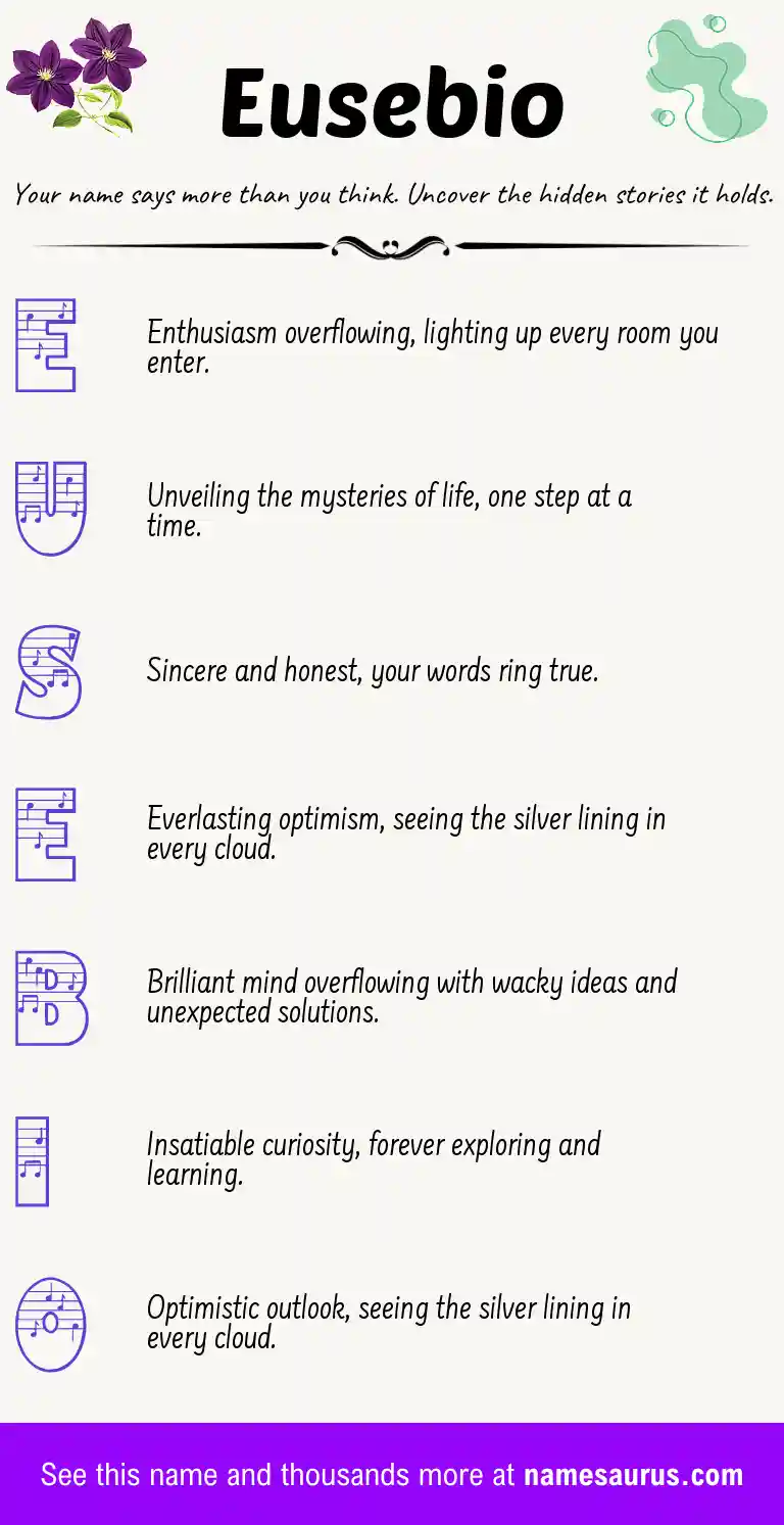 Acrostic poem about Eusebio.