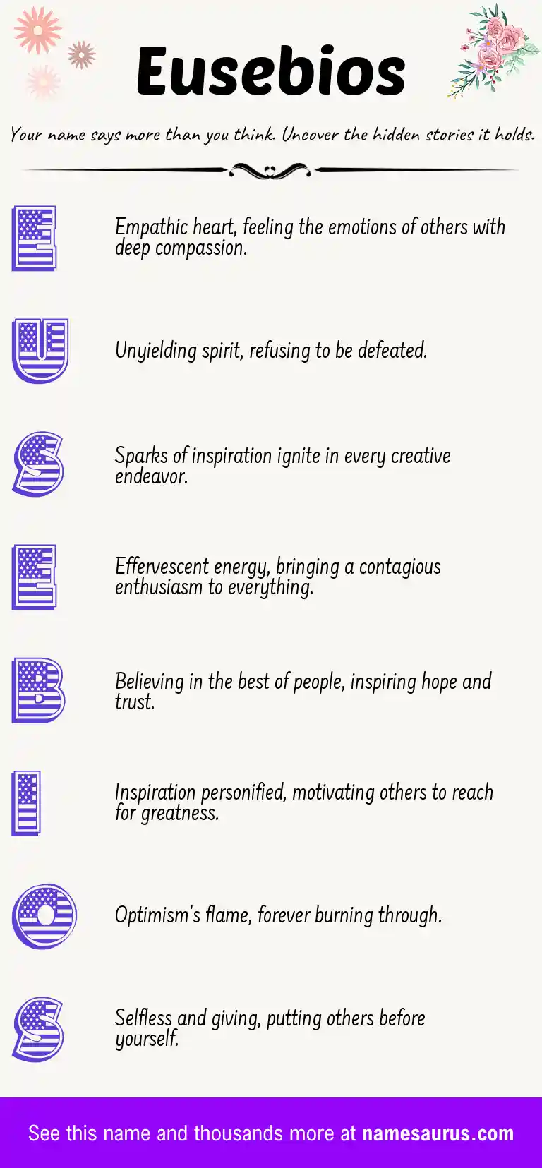Acrostic poem about Eusebios.
