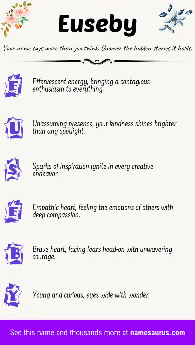 Acrostic poem about Euseby.
