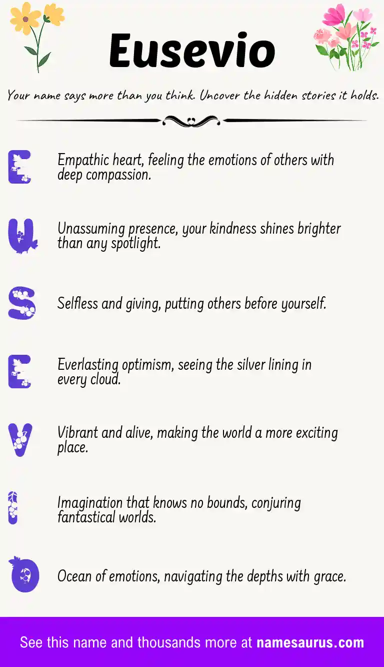 Acrostic poem about Eusevio.