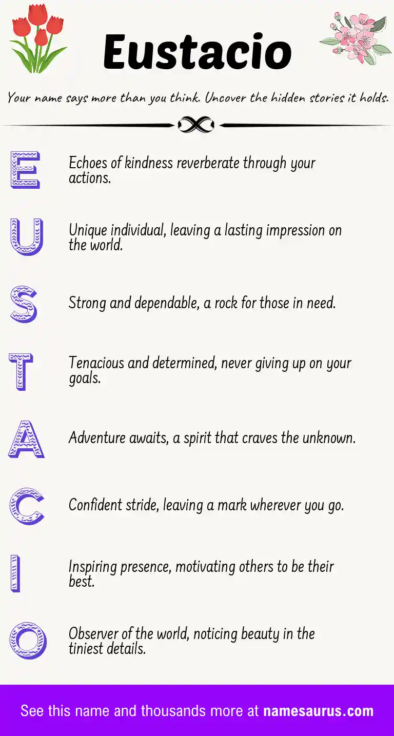 Acrostic poem about Eustacio.