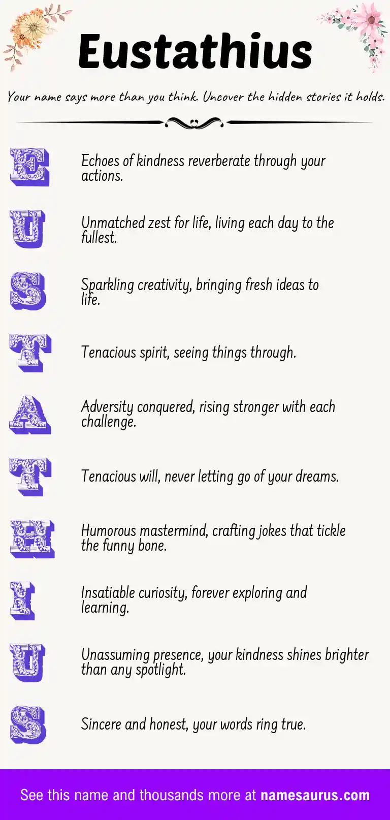 Acrostic poem about Eustathius.