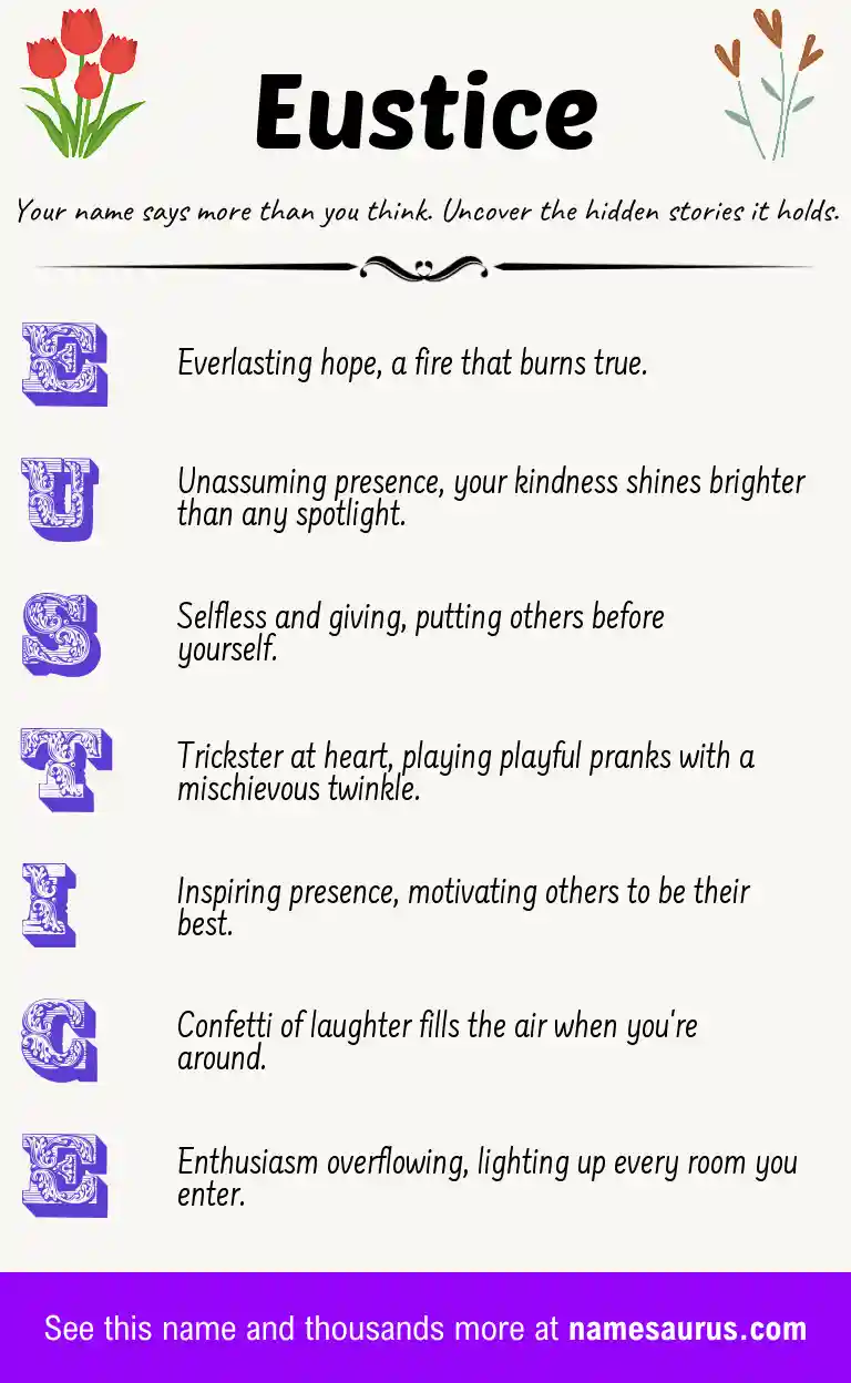 Acrostic poem about Eustice.