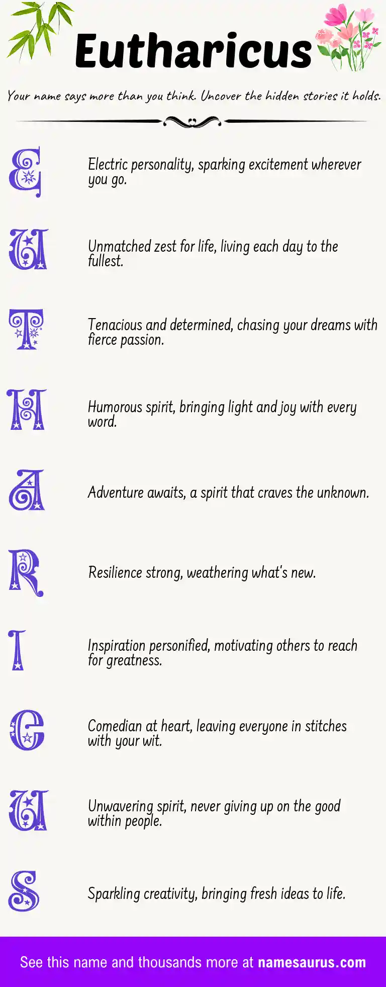 Acrostic poem about Eutharicus.