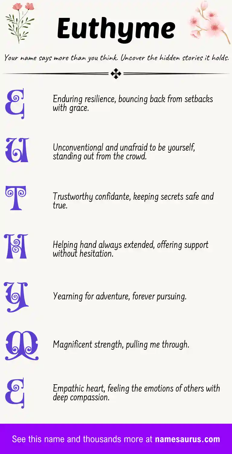 Acrostic poem about Euthyme.