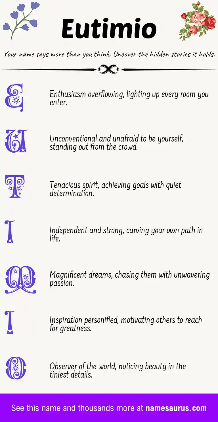 Acrostic poem about Eutimio.