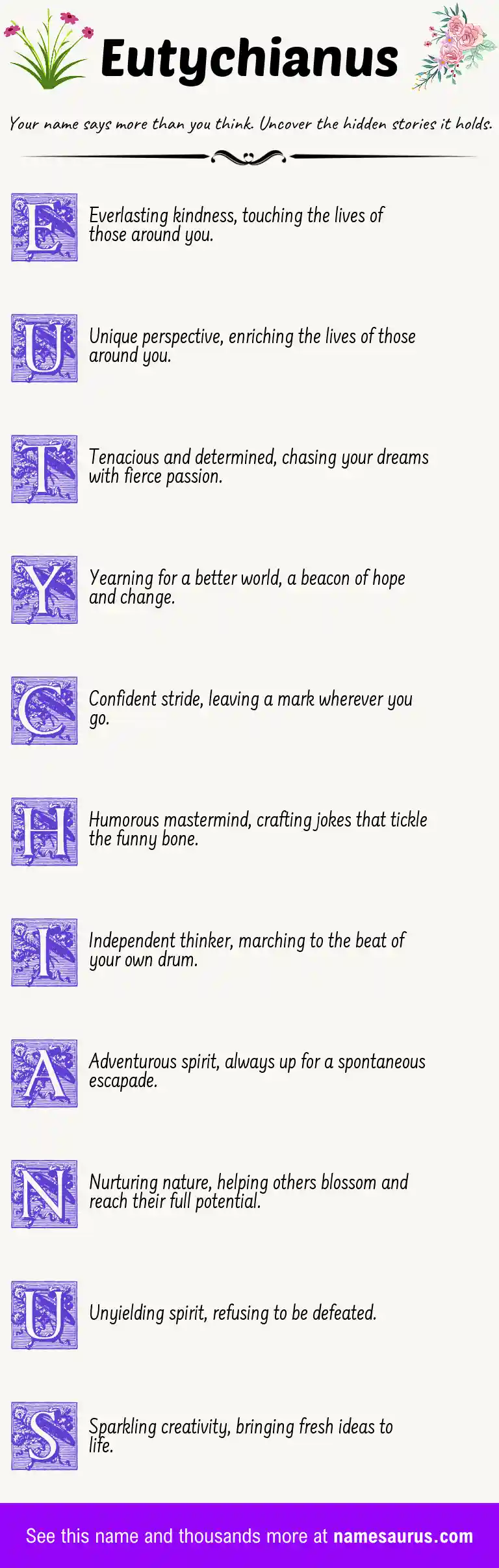 Acrostic poem about Eutychianus.