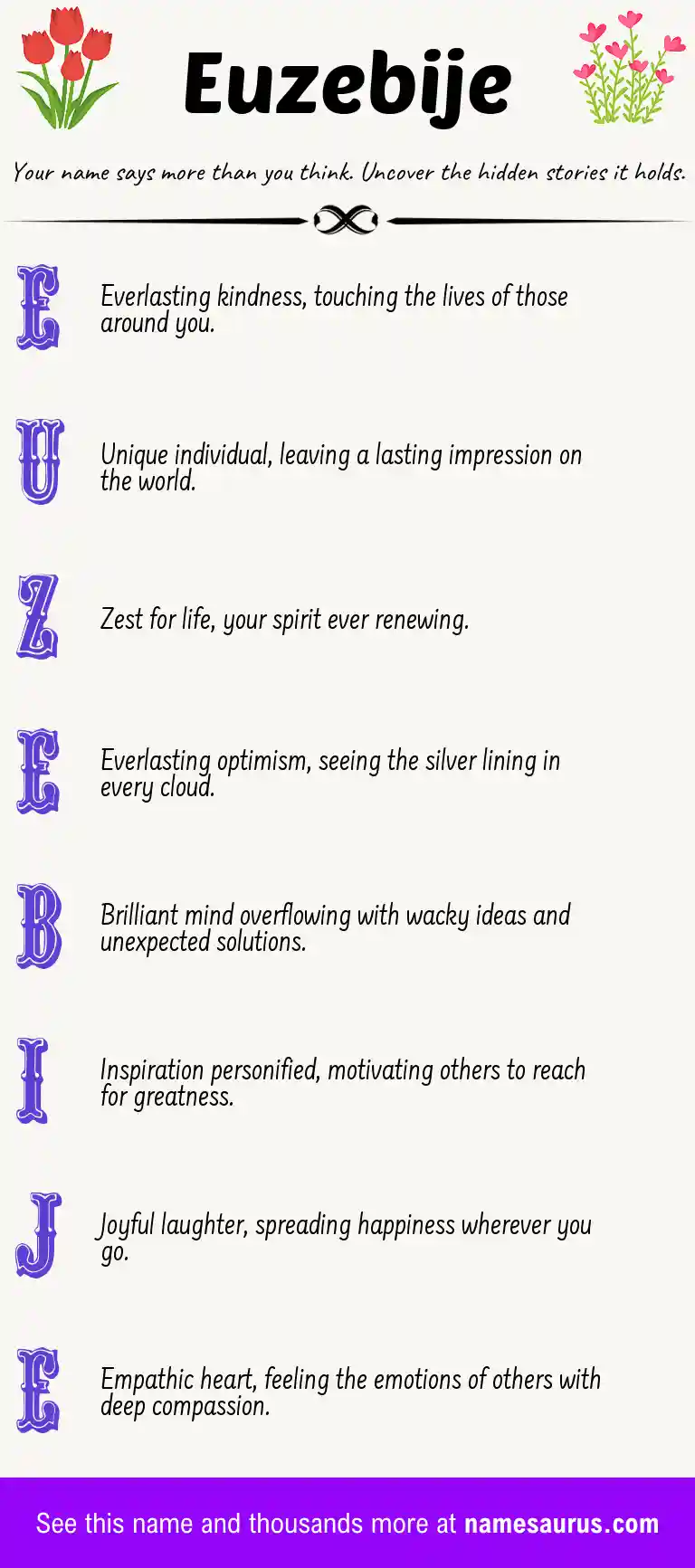Acrostic poem about Euzebije.