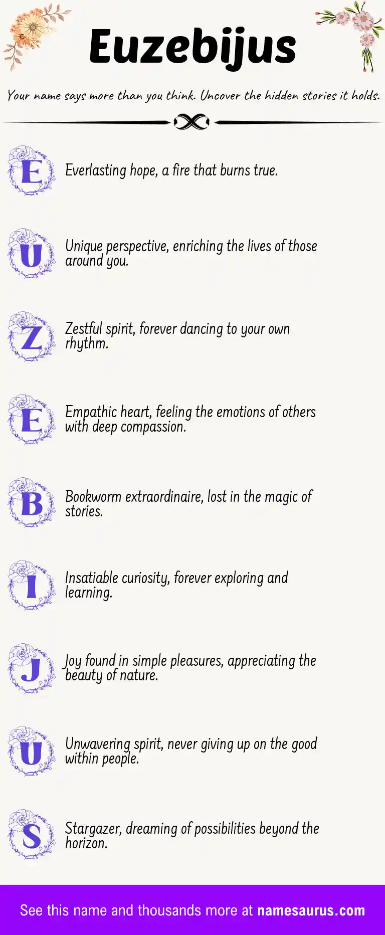 Acrostic poem about Euzebijus.