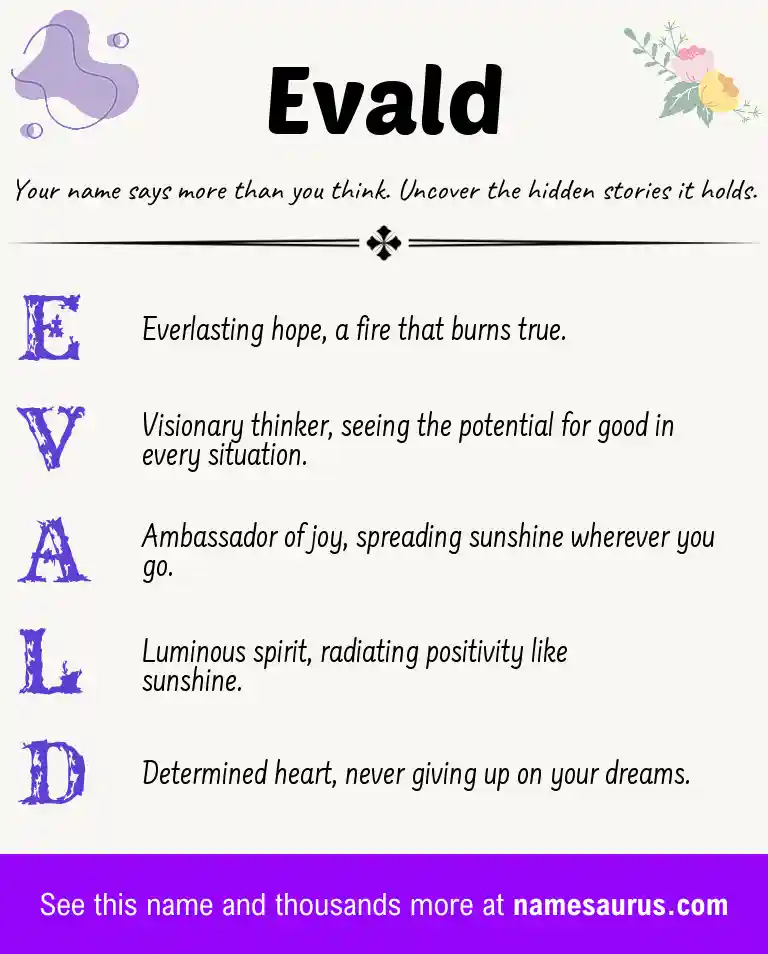 Acrostic poem about Evald.