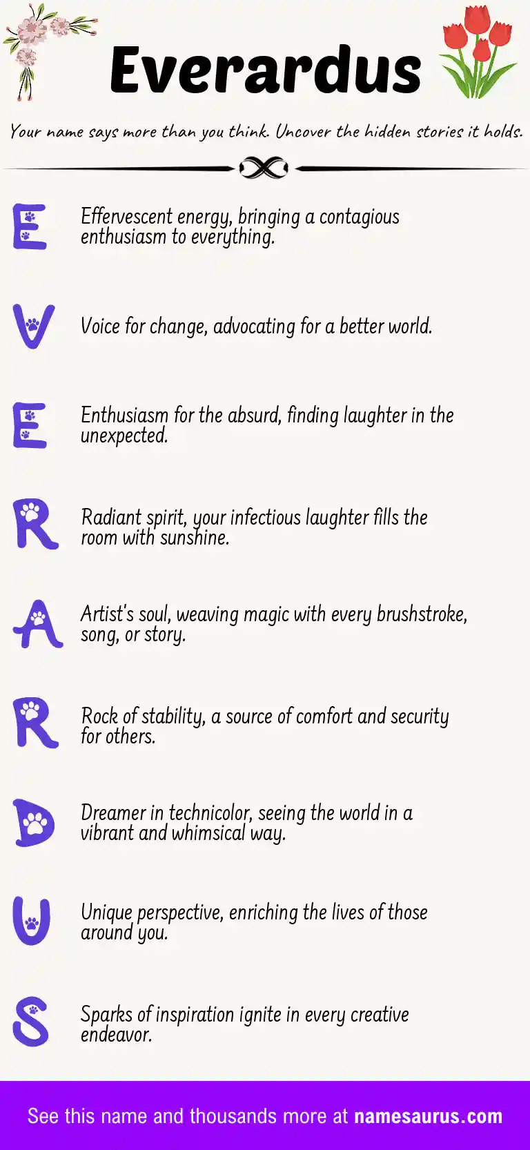 Acrostic poem about Everardus.