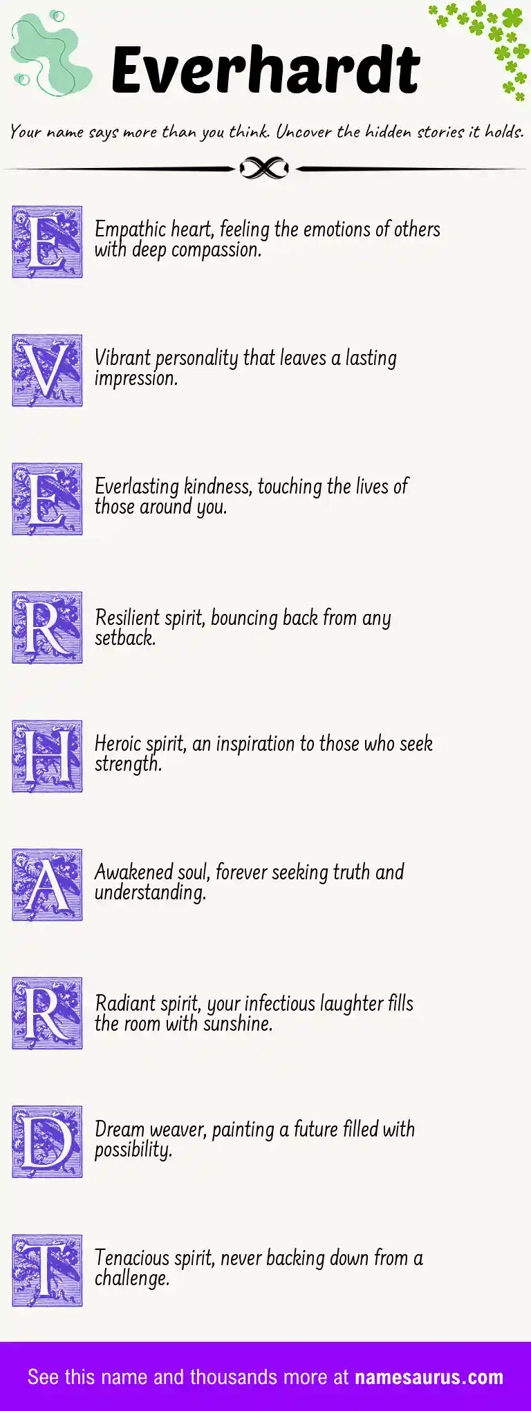 Acrostic poem about Everhardt.