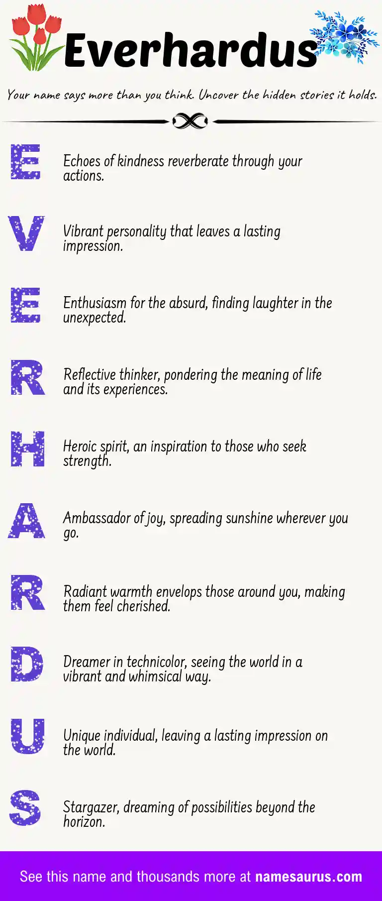 Acrostic poem about Everhardus.