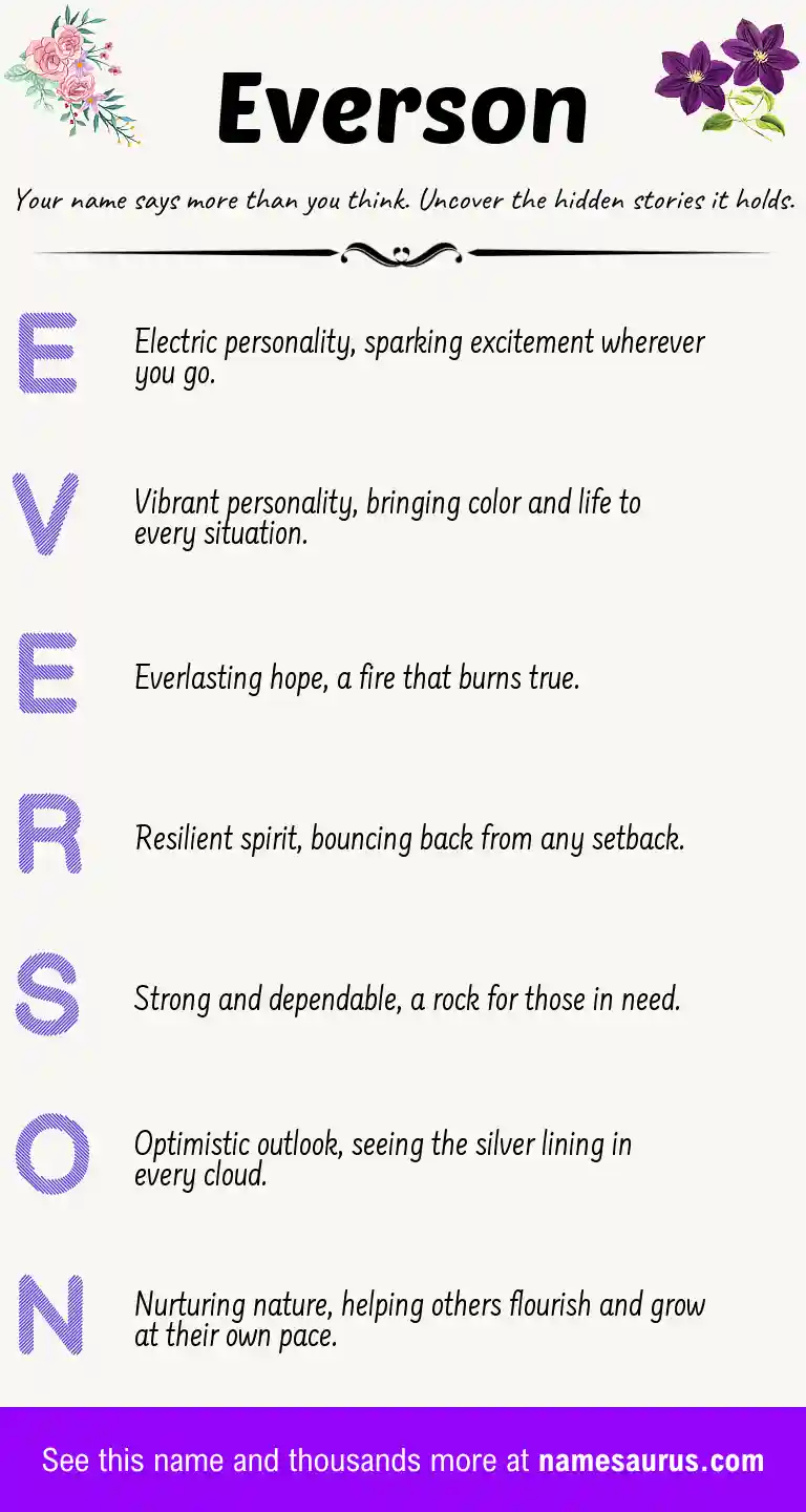 Acrostic poem about Everson.