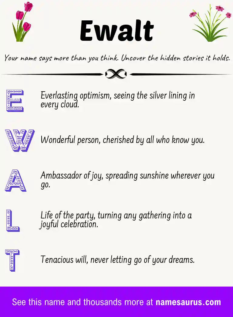 Acrostic poem about Ewalt.
