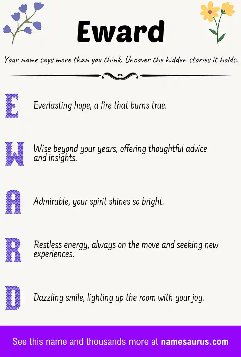 Acrostic poem about Eward.