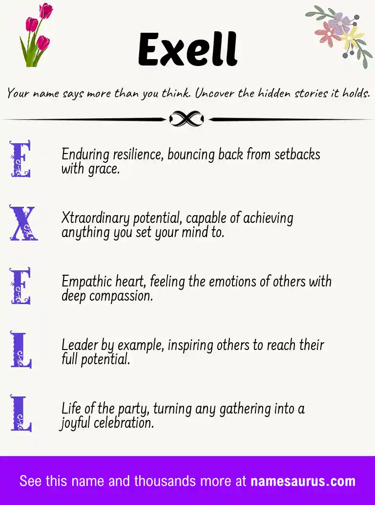 Acrostic poem about Exell.