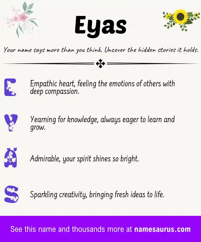 Acrostic poem about Eyas.