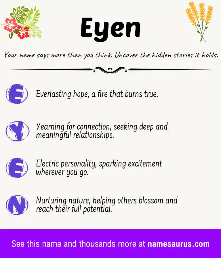 Acrostic poem about Eyen.