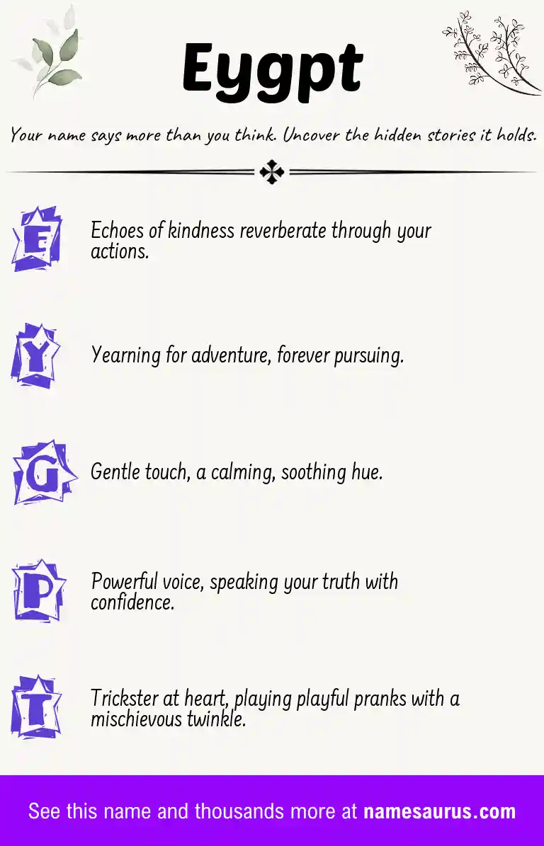 Acrostic poem about Eygpt.