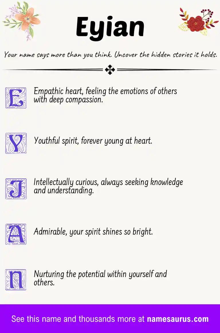 Acrostic poem about Eyian.