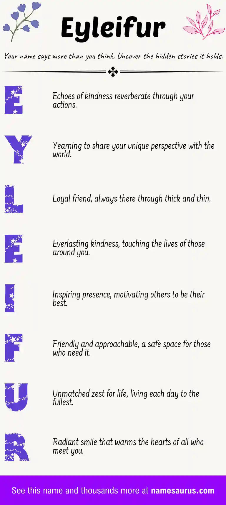 Acrostic poem about Eyleifur.
