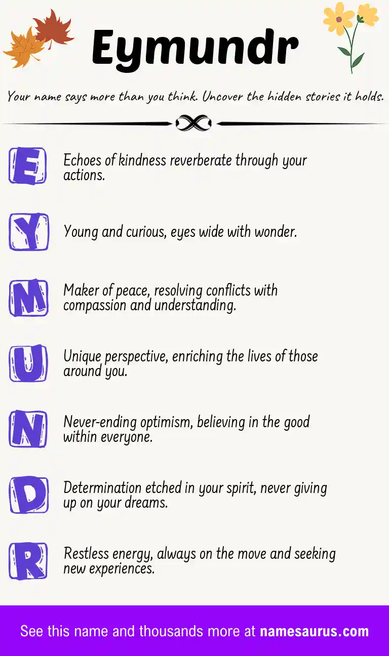Acrostic poem about Eymundr.