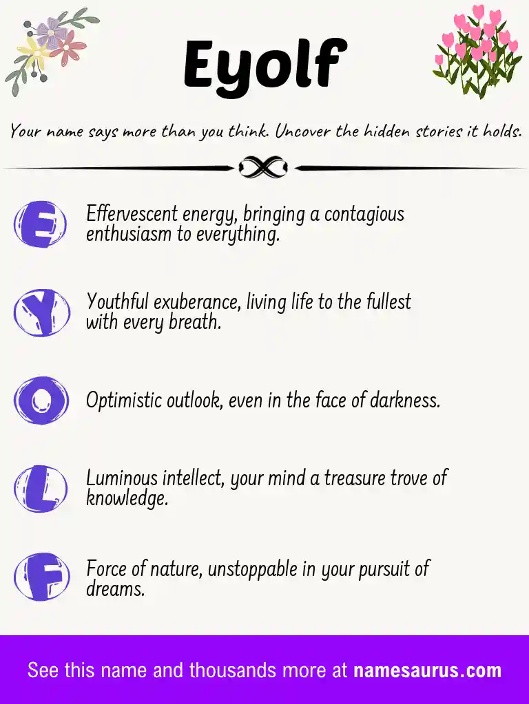 Acrostic poem about Eyolf.