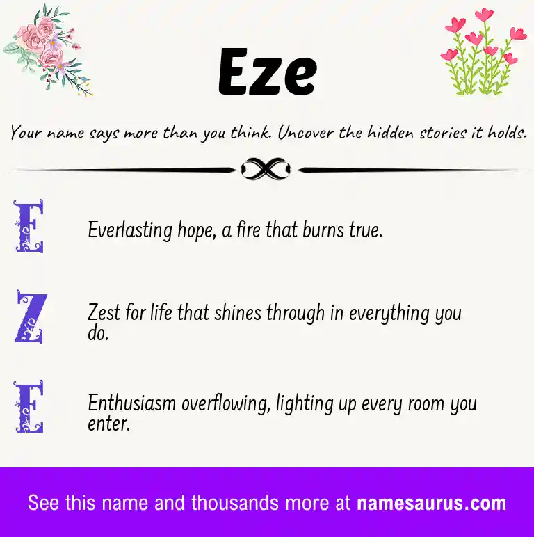 Acrostic poem about Eze.