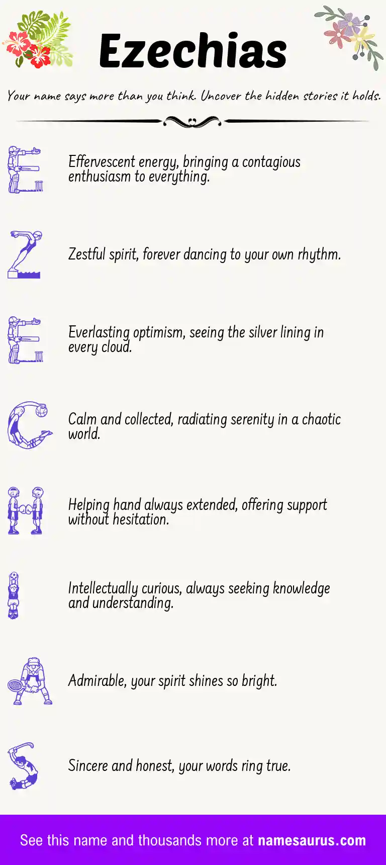 Acrostic poem about Ezechias.