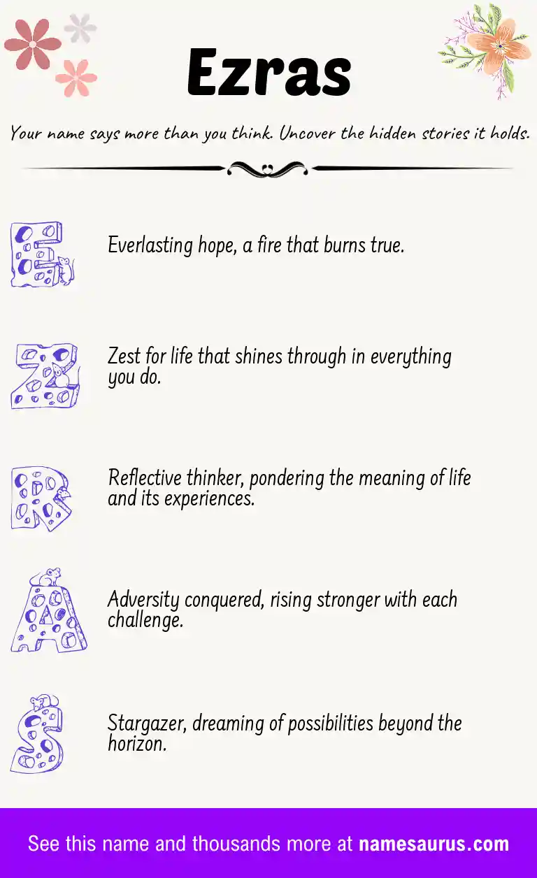 Acrostic poem about Ezras.