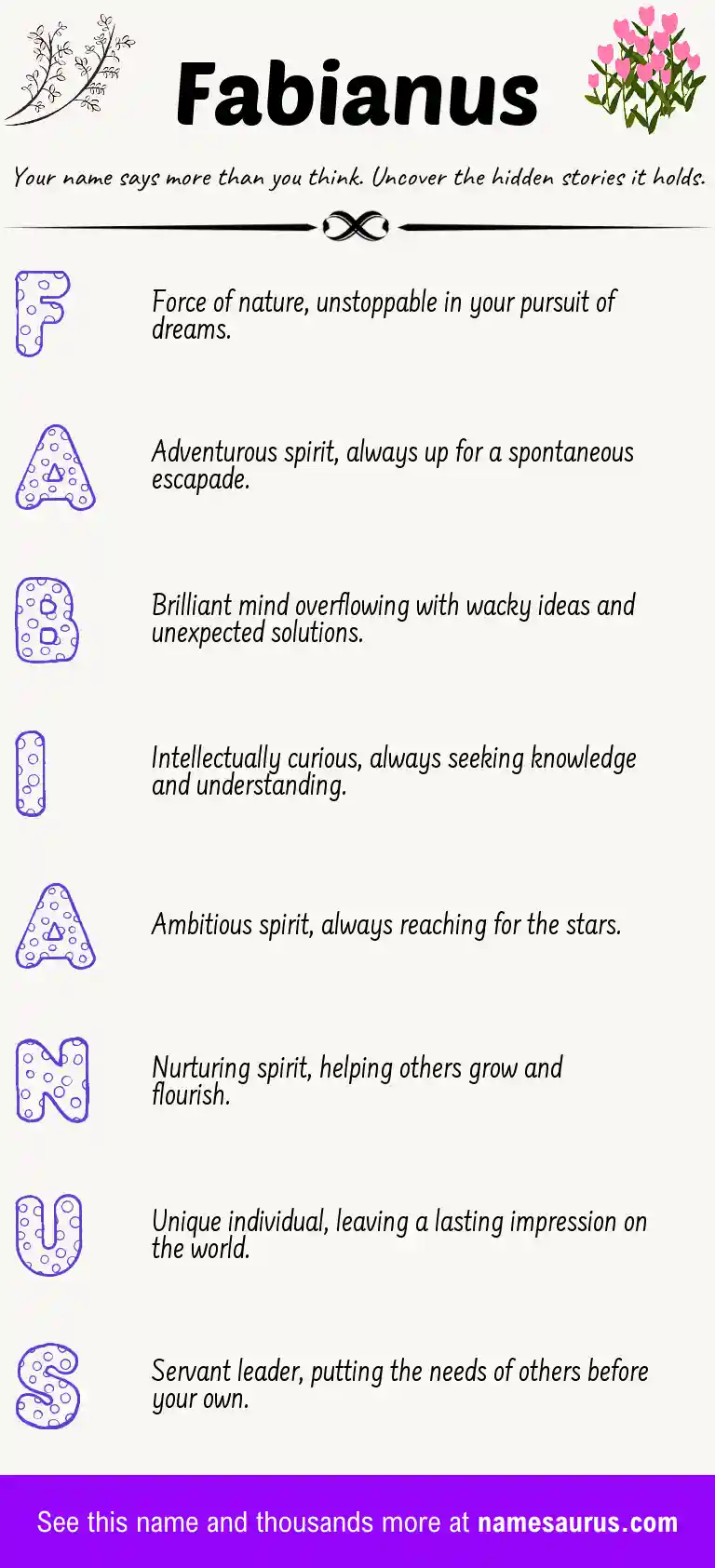 Acrostic poem about Fabianus.