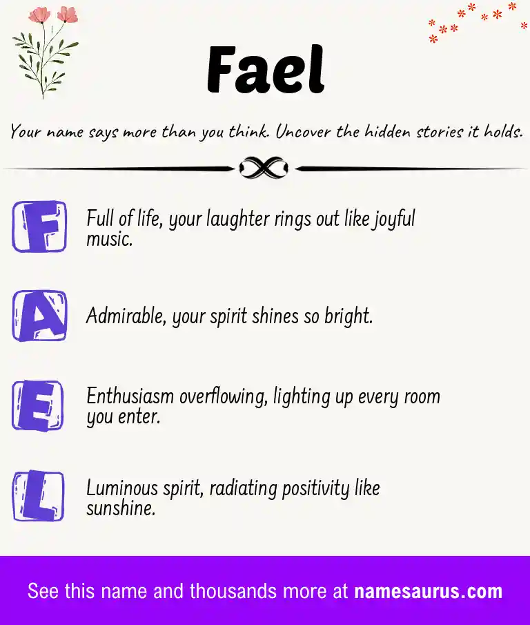 Acrostic poem about Fael.