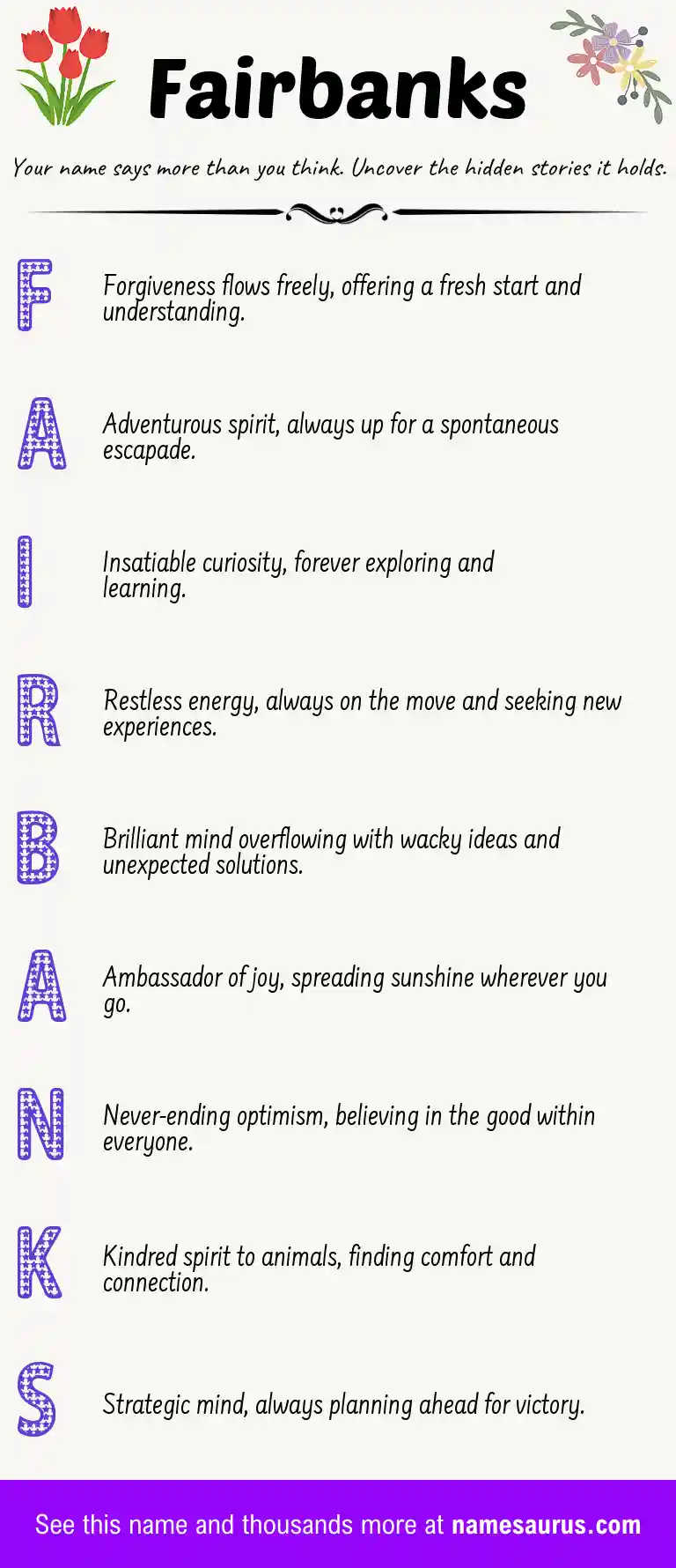 Acrostic poem about Fairbanks.