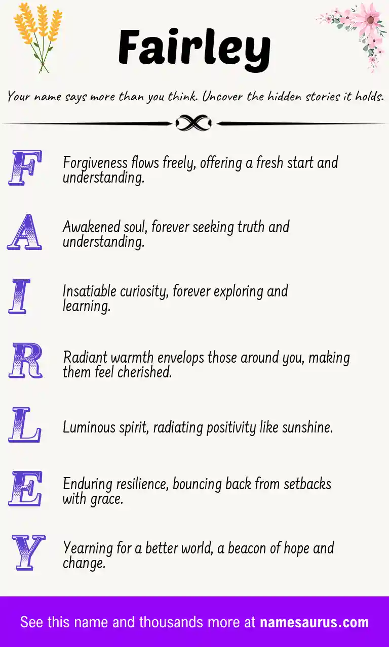Acrostic poem about Fairley.