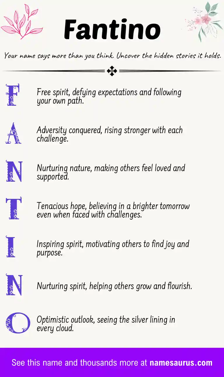 Acrostic poem about Fantino.