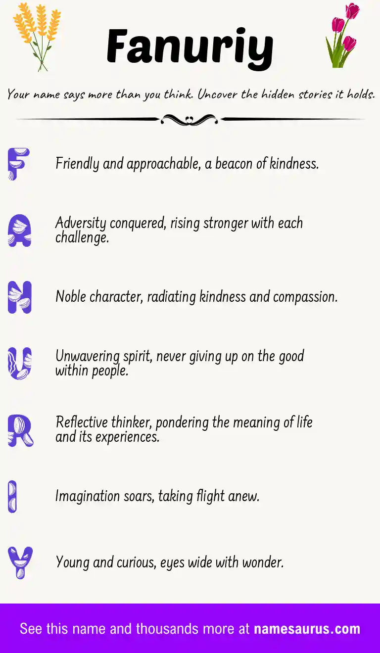 Acrostic poem about Fanuriy.