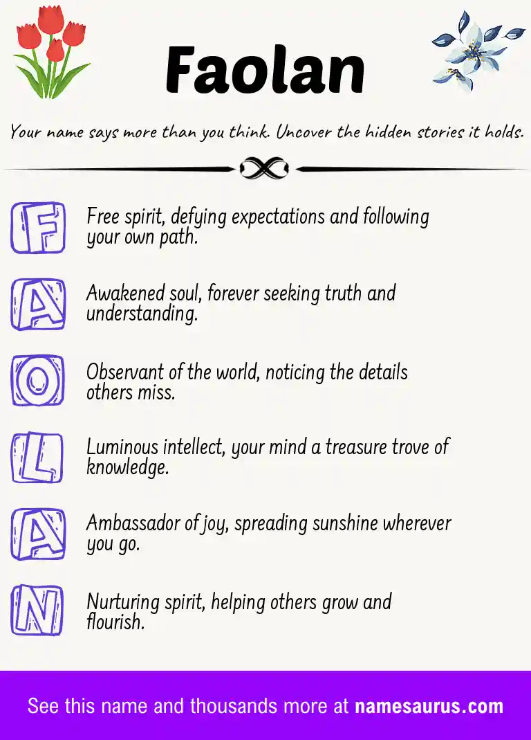 Acrostic poem about Faolan.