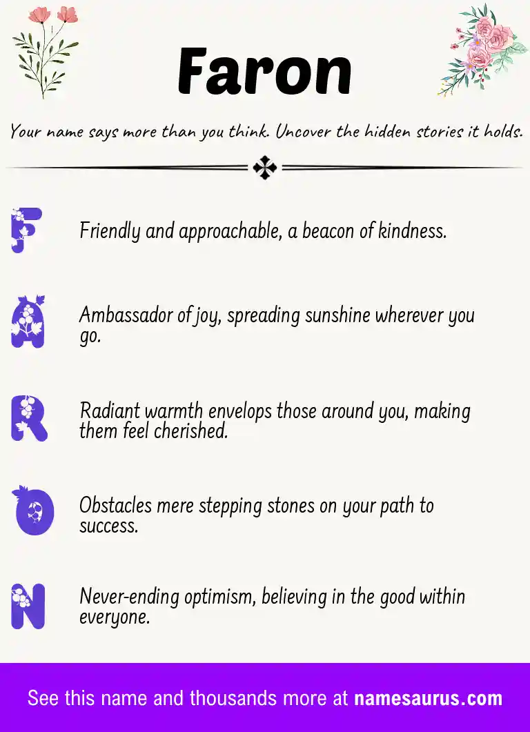 Acrostic poem about Faron.