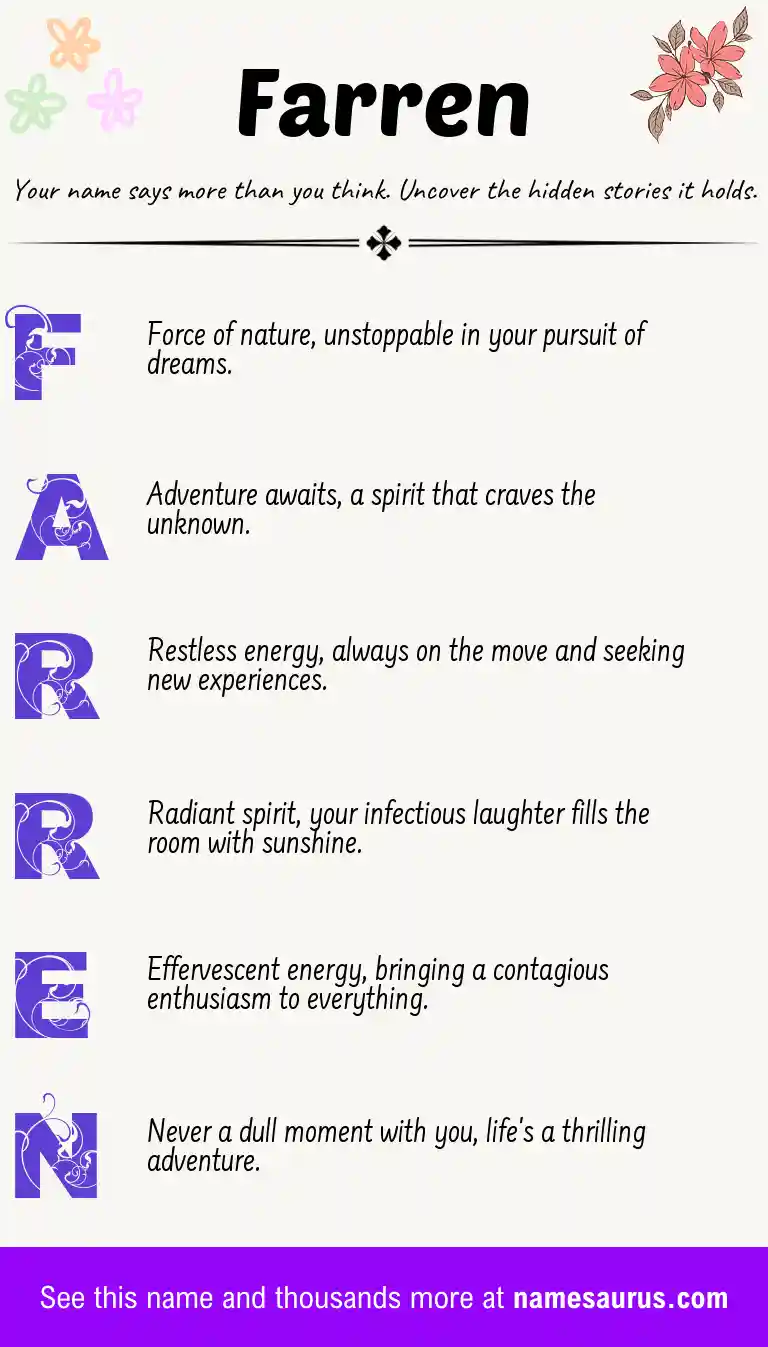 Acrostic poem about Farren.