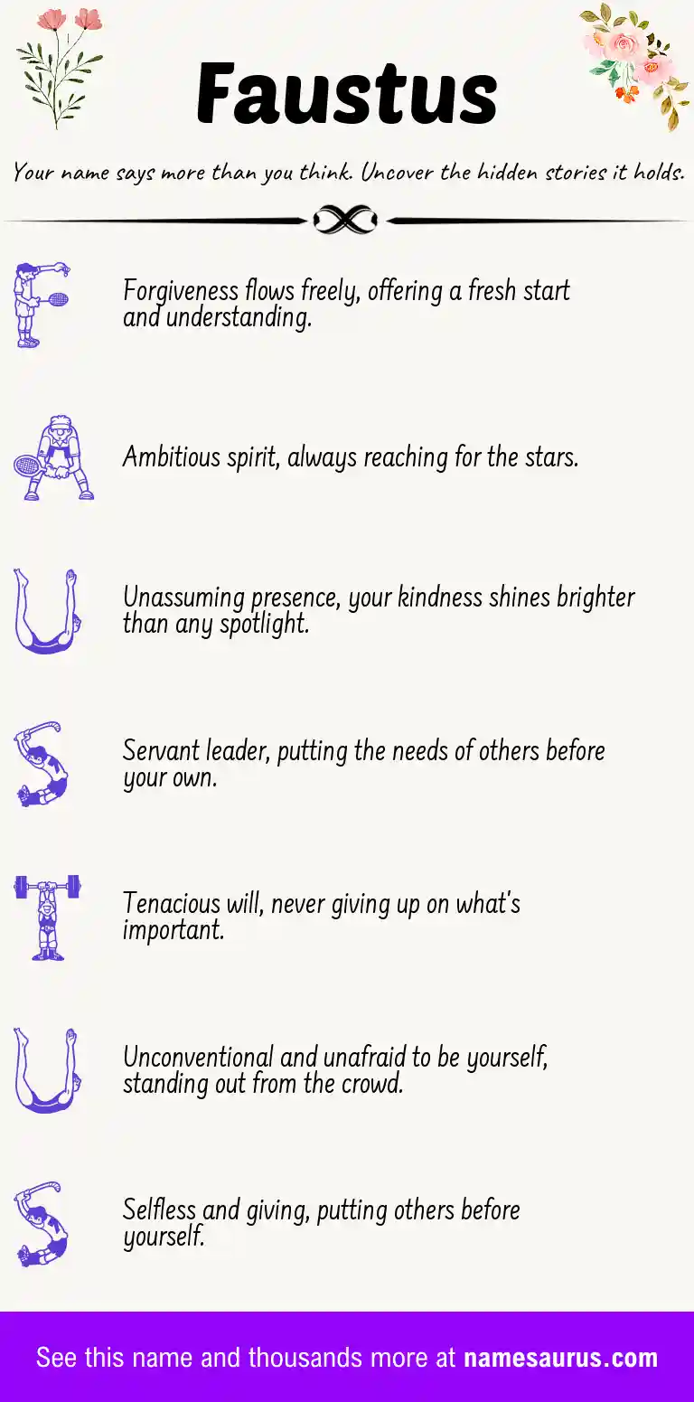 Acrostic poem about Faustus.