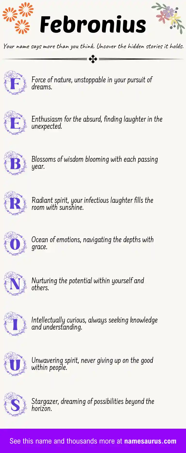 Acrostic poem about Febronius.