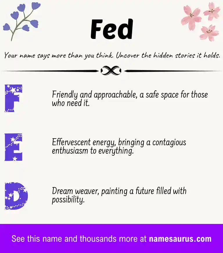 Acrostic poem about Fed.