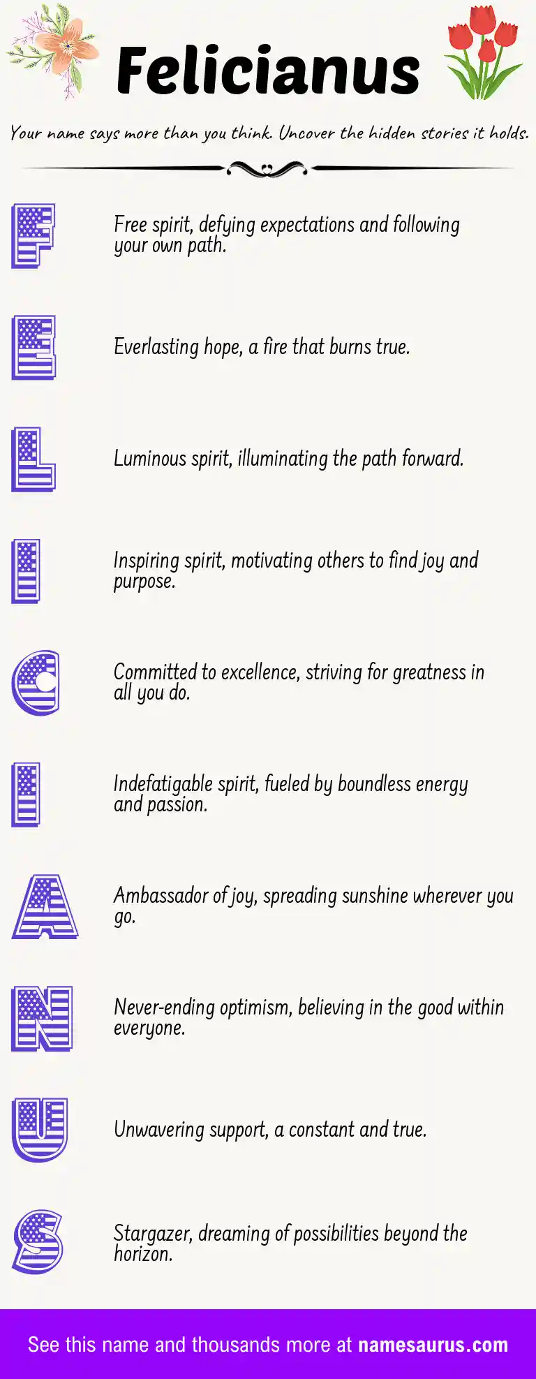 Acrostic poem about Felicianus.