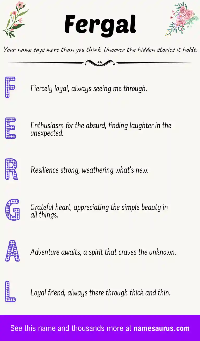Acrostic poem about Fergal.