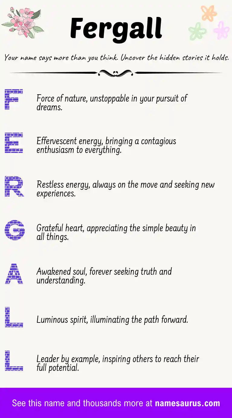 Acrostic poem about Fergall.