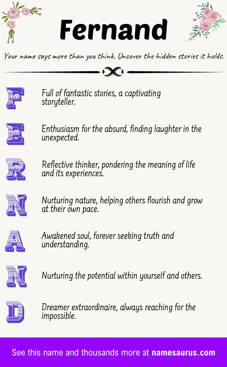 Acrostic poem about Fernand.